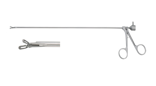 Optical peanut forceps for endoscope