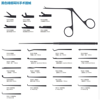 Fine middle ear surgery instrument set (black)